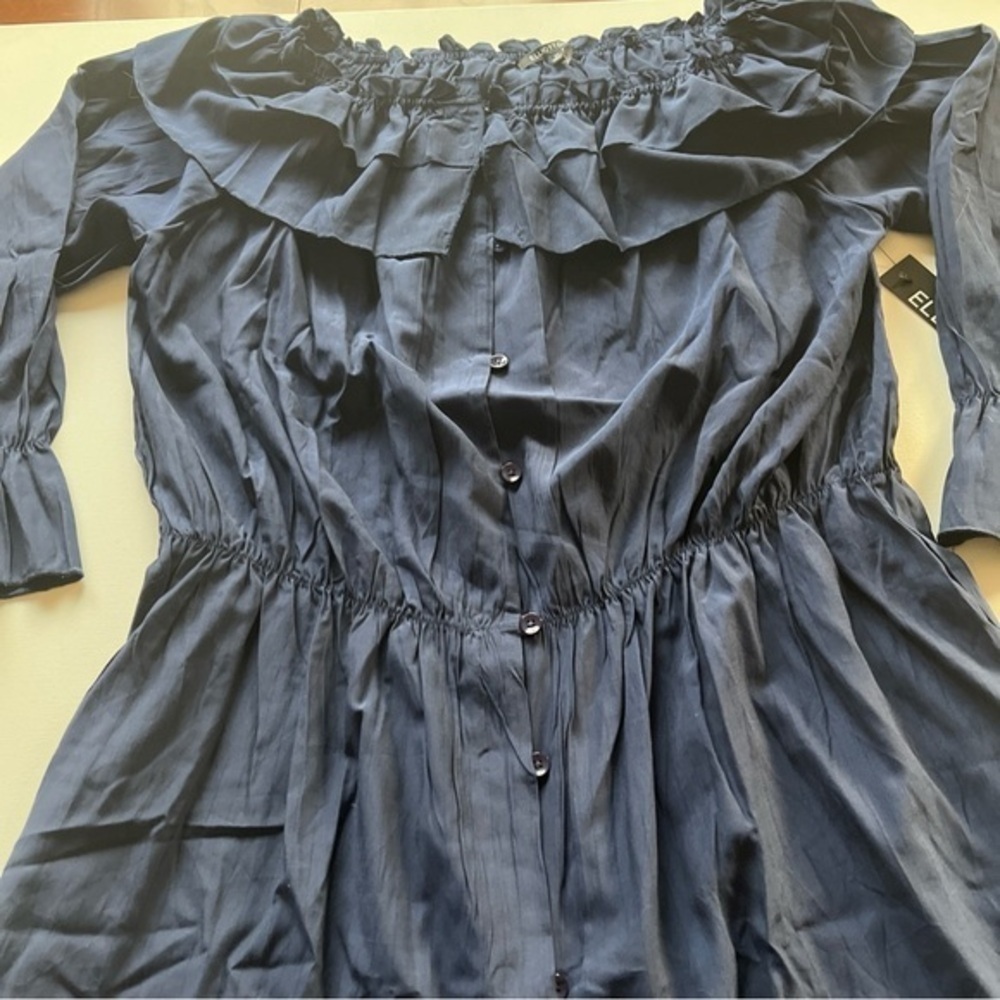NWT Elliott & Vine Dress Women’s Navy Blue Chambray Size 2XL (A4) - Picture 2 of 7